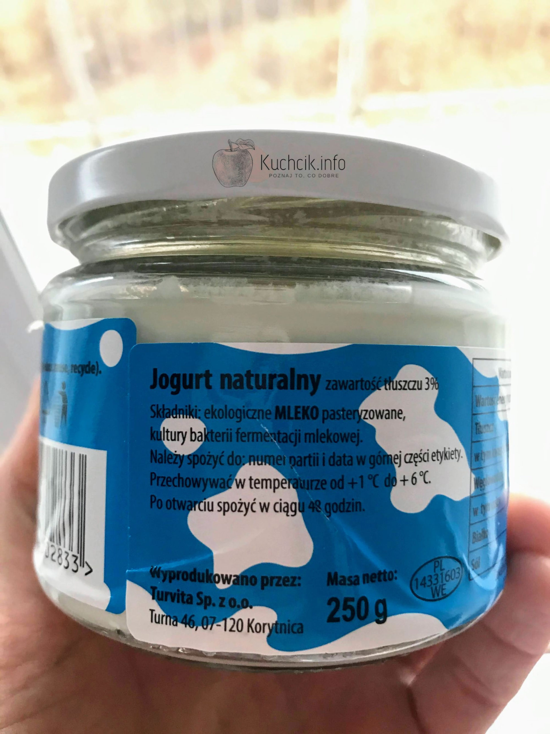 Jogurt naturalny Turvita w słoiku
