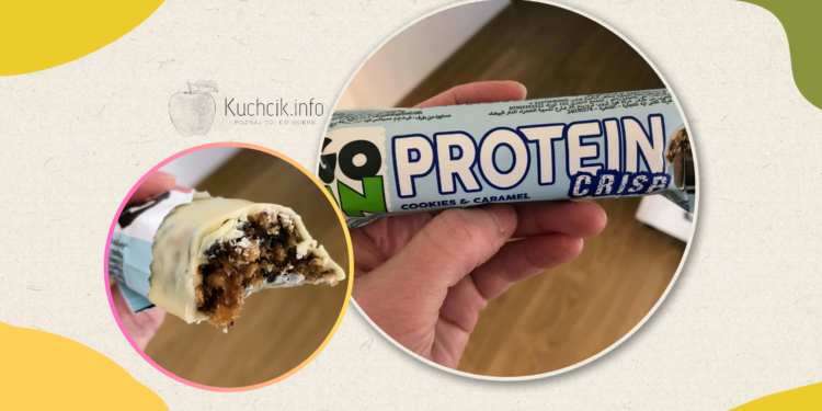 Biedronka baton GO ON proteinowy ciastko i karmel
