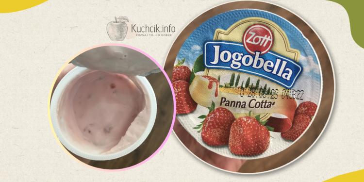 Jogobella jogurt truskawkowy o smaku panna cotta.